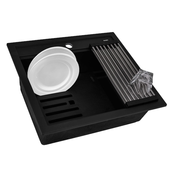 Ruvati Sink, Granite Composite, 20" W x 22.5" L x RVG1622BK - main